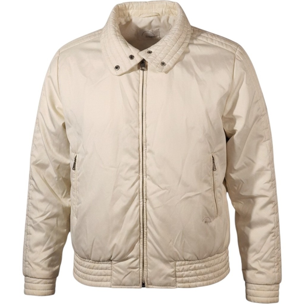 Vintage Y2K Bogner Jacket Womens Medium White Puffer Zip Ski Bomber Coat Winter